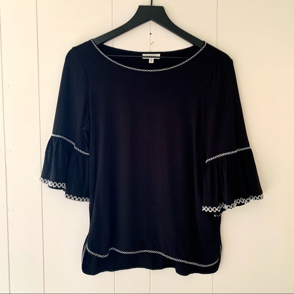 Max Studio Bell Sleeve Boho Knit Top XS - Picture 2 of 8